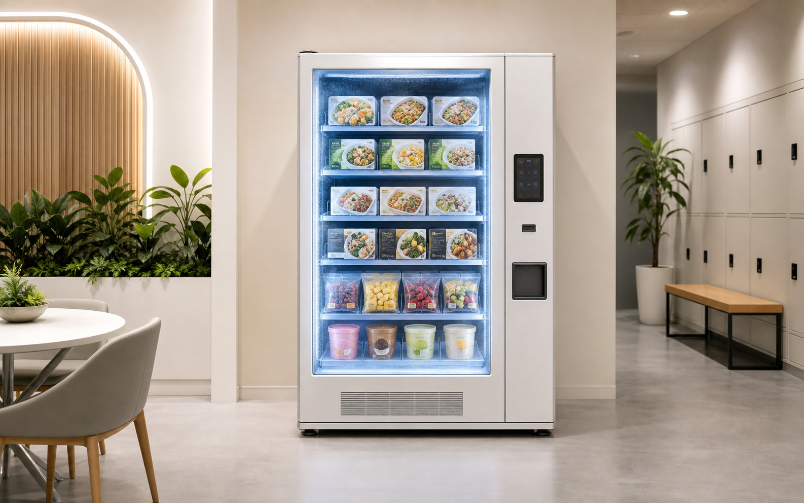Placeholder image of a frozen healthy meal vending machine