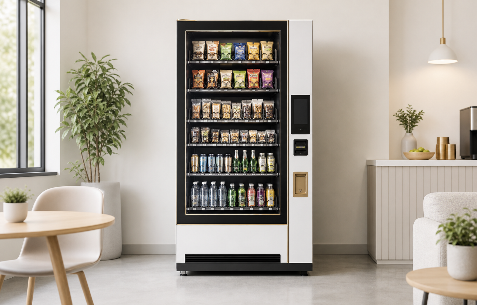 Placeholder image of a healthy snack and beverage vending machine